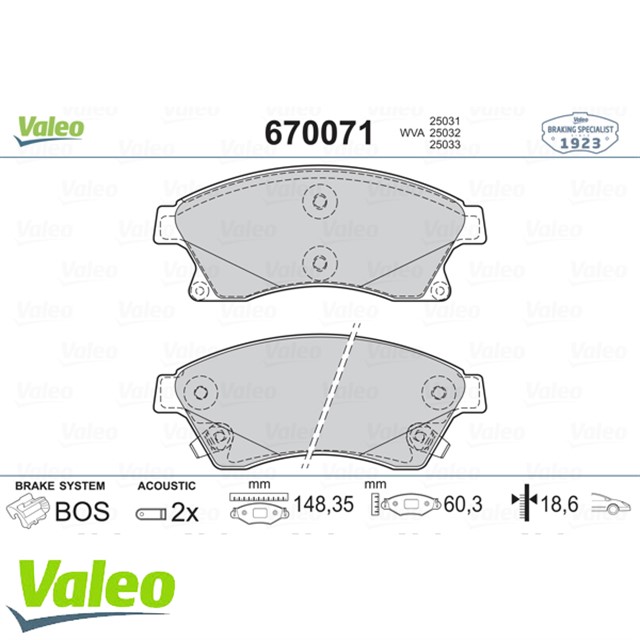 FREN BALATASI ON ASTRA J - CRUZE - AVEO - T300 A13DTE - A14NET - A16XER 10 - [15 INCH 276MM DISKLER ICIN]