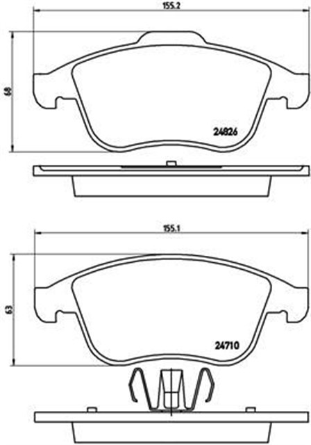 ON FREN BALATASI RENAULT GRAND SC NIC III 09 16 LAGUNA III 07 15 MEGANE III 09 15 K:17.1MM Y:68MM