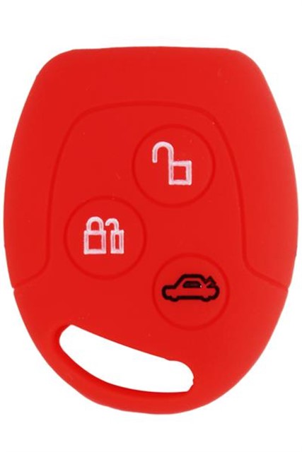 KONTAK ANAHTAR KUMANDA KORUYUCU KILIF SILIKON KIRMIZI FORD FOCUS 1 - FIESTA - MONDEO - CONNECT