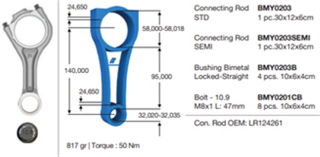 PISTON KOLU 240PS 204DTA DISCOVERY SPORT L550 19 DISCOVERY 5 L462 16 R.R EVOQUE CABRIO L538 17 19 R.R SPORT 2 L494 16 R.R VELAR L560 17 JAGUAR AJD V6 XF SPORTBRAKE X260 17 XF 2 X260 17 E - PAC