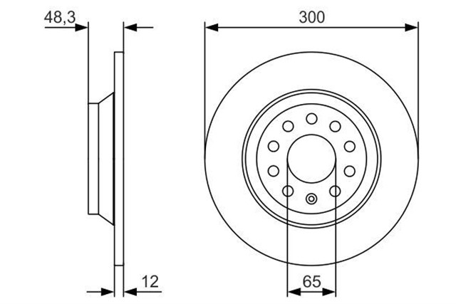FREN DISKI ARKA PASSAT - ARTEON - TIGUAN 2015 300 /12 - 10 MM