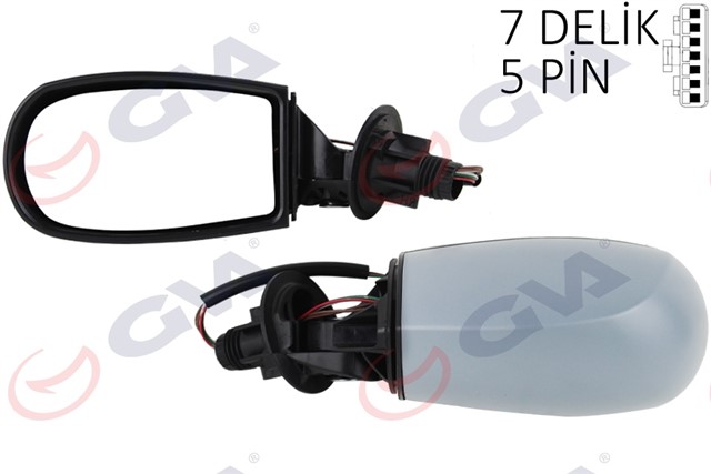 DIS DIKIZ AYNASI SOL PUNTO 04 ELEKTRIKLI ISITMALI SIYAH ASTARLI KONVEKS VM - 156EHPL