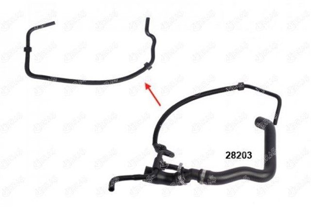 28203 RADYATOR UST HORTUMUNUN - - INCE UZUN HORTUMU - - VW LT35 - VOLT 2.5 N171