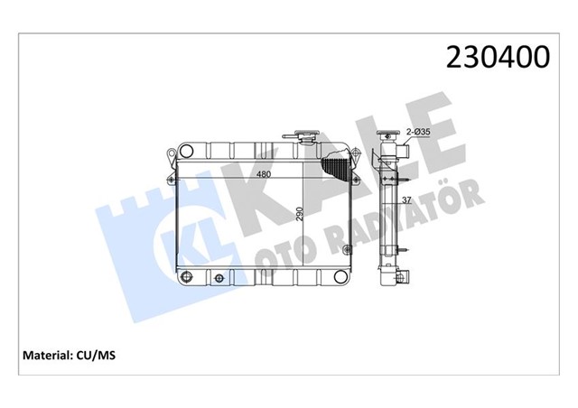 RADYATOR M131 EM - YM 470X292X34 3 SIRA SUPER PS FANLI SISTEM