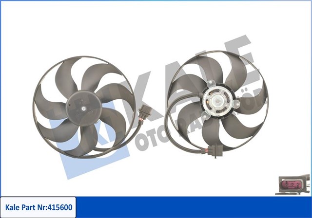 FAN MOTORU DAVLUMBAZLI POLO 1.4 - 1.6 95 - 99 POLO 1.4 - 1.9TDI 01 IBIZA IV - FABIA 99 - 08 250 - 80W 345MM