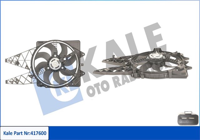 FAN MOTORU DAVLUMBAZLI FIAT GRANDE PUNTO 1.3D 05 450W - 405MM