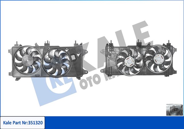 FAN MOTORU DAVLUMBAZLI FIAT DOBLO 1.3 MJET 03 1.9JTD 01 EURO IV CIFT MOTORLU AC KLIMALI