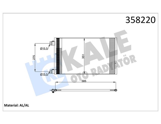KLIMA RADYATORU MERCEDES CITAN 415 12 . RENAULT KANGOO III 1.5DCI / 1.6