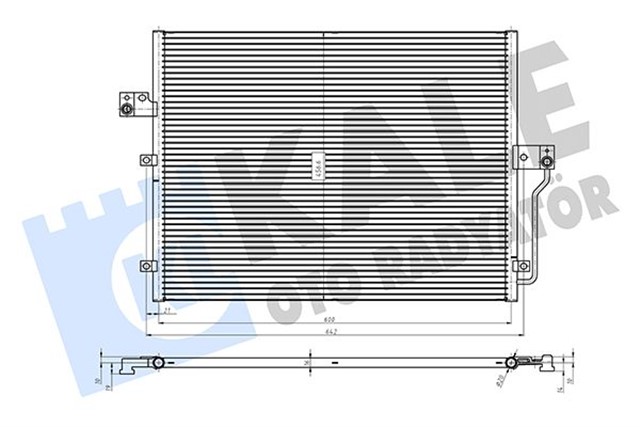 KLIMA RADYATORU SSANGYONG ACTYON I ACTYON SPORTS I 2.0XDI 06 KYRON 2.0XDI 05 14 REXTON REXTON II 2 .7XDI 04 RODIUS I 2.7XDI 05 KURUTUCUSUZ BRAZING AL - AL 600X456.6X16