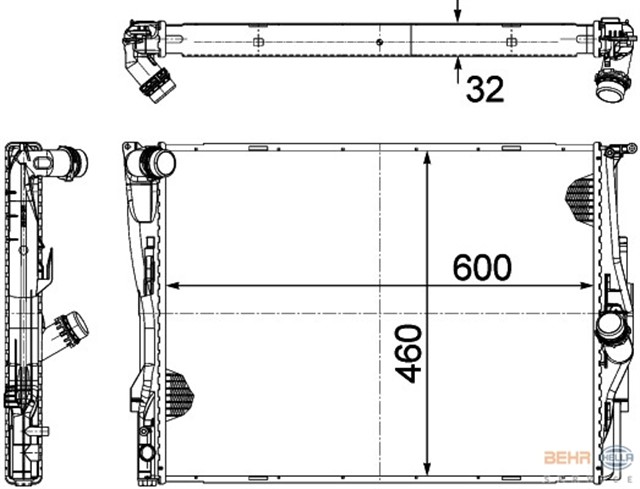 MOTOR SU RADYATORU MEKANIK SANZ. TAPASIZ BMW E81 E82 E87 E88 E90 E91 E92 E93 X1 E84 Z4 E89