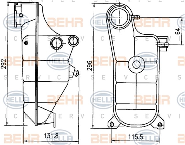 RADYATOR YEDEK SU DEPOSU MERCEDES W201 W124 S124