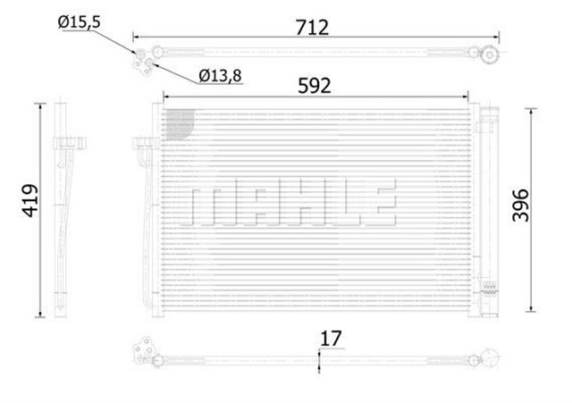 KLIMA RADYATORU BMW M54 N62 N73 E60 E65 E63 E64