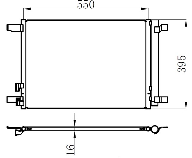 KLIMA KONDENSERI AUDI A3 - PASSAT 1.2TFSI - 1.4TFSI - 1.6TDI - 1.8TFSI - 2.0TDI - 2.0TFSI 12 OTO. - MEK.