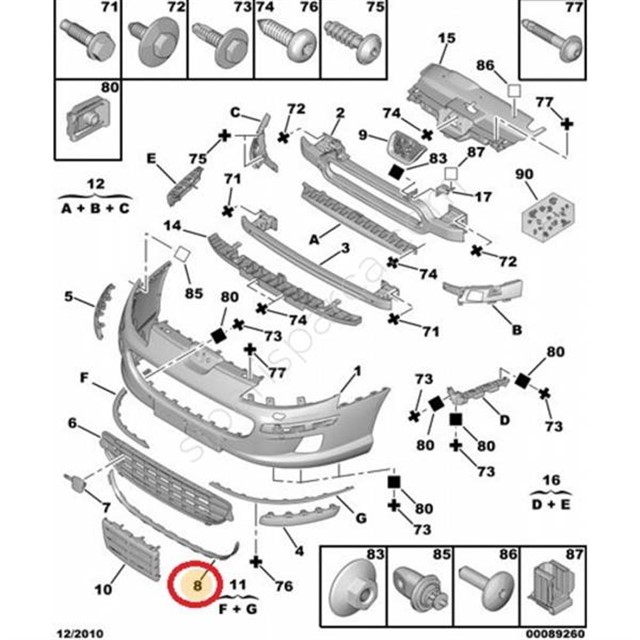 ON TAMPON IZGARA NIKELAJI PEUGEOT P407 05 10
