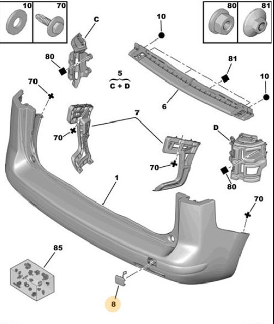ARKA CEKI DEMIR KAPAGI PEUGEOT 5008