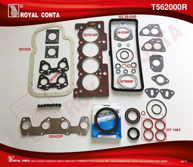 MOTOR TAKIM CONTA REINZ KECELI S.LASTIKLI P207 1.4 TU3A 06 P106 - P205 - P206 - P306 - P307 TU3JP 1.4