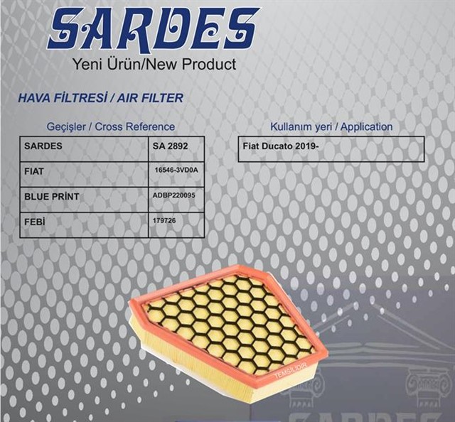 HAVA FILTRESI FIAT DUCATO III - DUCATO III 4X4 - DUCATO III PANORAMA - DUCATO III PANORAMA 4X4