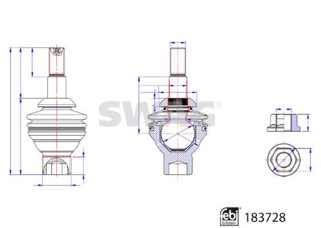 ROTIL CAPRAZ BAGLANTI ROTU ICIN ALPINA FEBI 183728