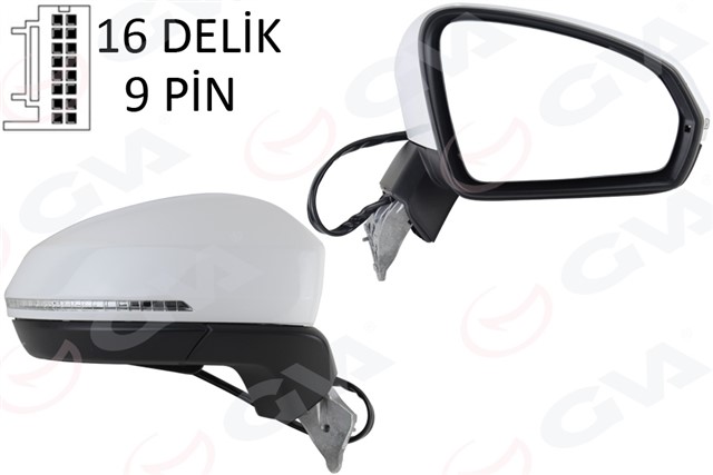 AYNA KOMPLE SAG 9 PIN AYDINLATMA KATLANIR TIGUAN 2019