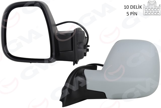 DIS DIKIZ AYNASI SOL BERLINGO - RIFTER 19 COMBO - PROACE CITY 19 ELEKTRIKLI ASTARLI REZISTANSLI