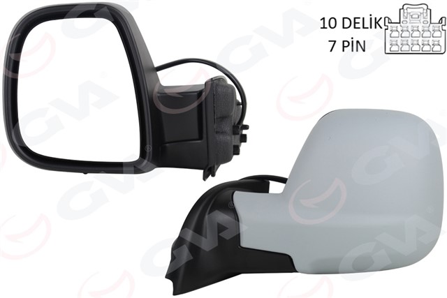 DIS DIKIZ AYNASI SOL RIFTER - BERLINGO 2019 COMBO - PROACE CITY 19 ELEKTRIKLI ASTARLI OTOMATIK ACMA KAPAMA