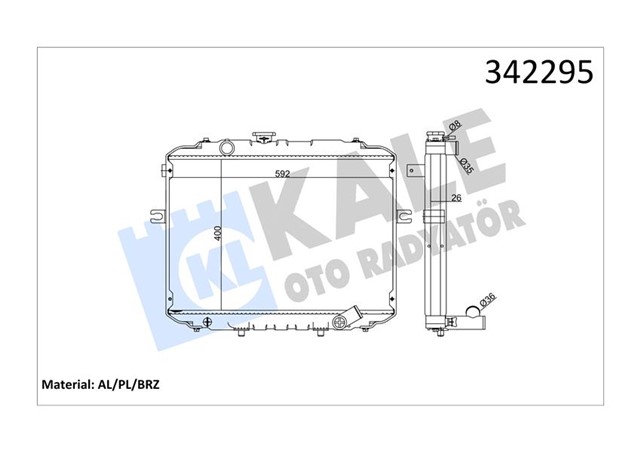 RADYATOR HYUNDAI - H100 BUS - H1 - STRAEX AL - PL - BRZ
