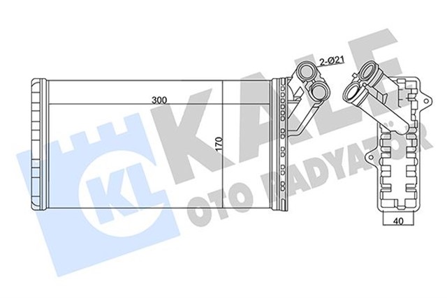 KALORIFER RADYATORU SCUDO 96 - 02 - JUMPY 96 EXPERT 96 - 02 806 99 - 02 299X170