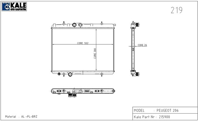 SU RADYATORU KLIMALI 206 - 307 - C4 - PARTNER - 2 - BERLINGO - 2 - XSARA - 2 99 - 