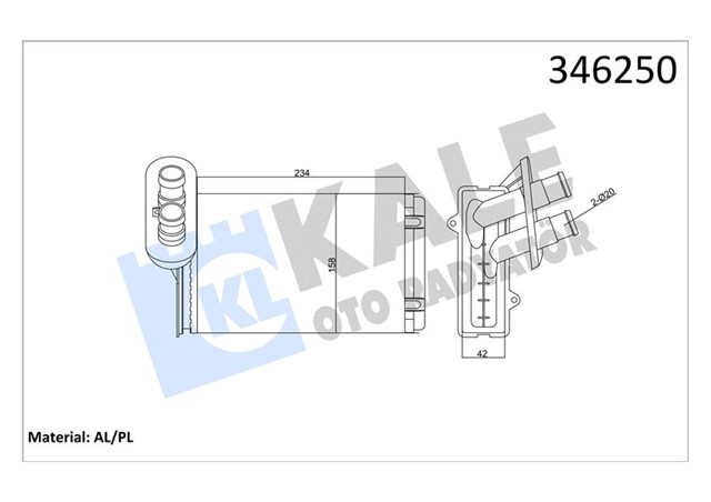 KALORIFER RADYATORU GOLF3 - VENTO - GOLF2 - CORDOBA - POLO - CLASSIC 84 - 00