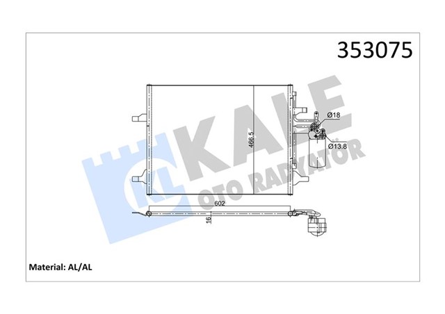 KLIMA RADYATORU KONDENSER AL/AL VOLVO S60 II - S80 II - V60 - V70 III - XC60 - XC70