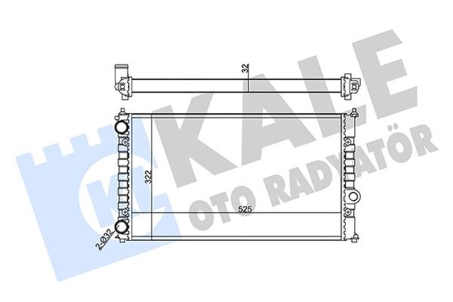 RADYATOR POLO CLASSIC 1.6 96 - 01 - SEAT CORDOBA - IBIZA - INCA 1.8I 93 - 99 ALM MEKANIK 525X322X23