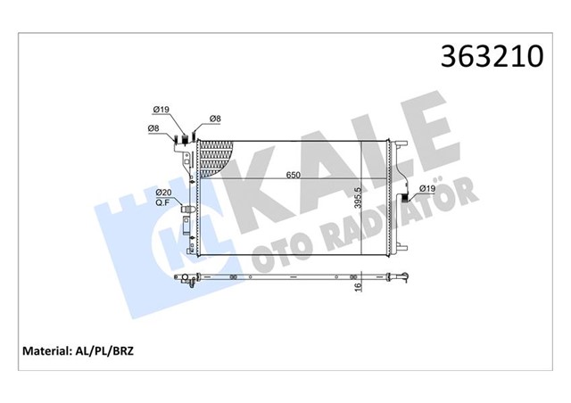 DACIA DUSTER LODGY 1.5DCI 12 MT ARA SOGUTUCU BRAZING 16MM SU RADYATORU