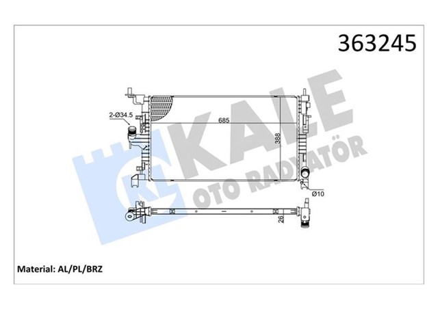 DACIA DUSTER YENI XJD 21 MT BRAZING 26MM SU RADYATORU