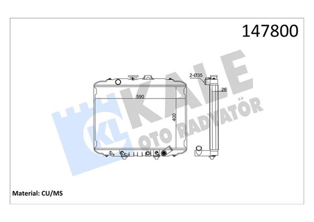 RADYATOR AL - PL - BRZ H100 2.4 - 2.5 TD MINIBUS 93 - 00 AC 342290 OLDU