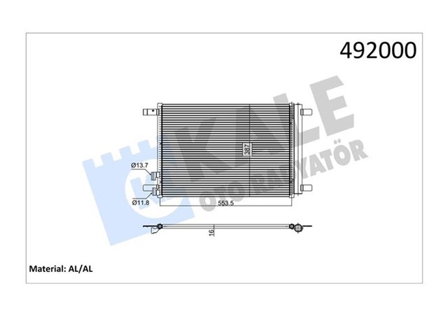 KLIMA KONDENSERI VW GOLF VII - SPORTSVAN - ESTATE AUDI A3 - TT - TT ROADSTER SEAT LEON - SKODA OCTAVIA AL - AL 342405