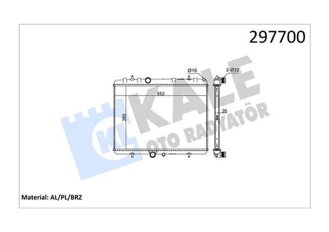 RADYATOR AL.BRZ PEUGEOT307/307 SW 1330.W7 1 SIRA ALB SISTEM