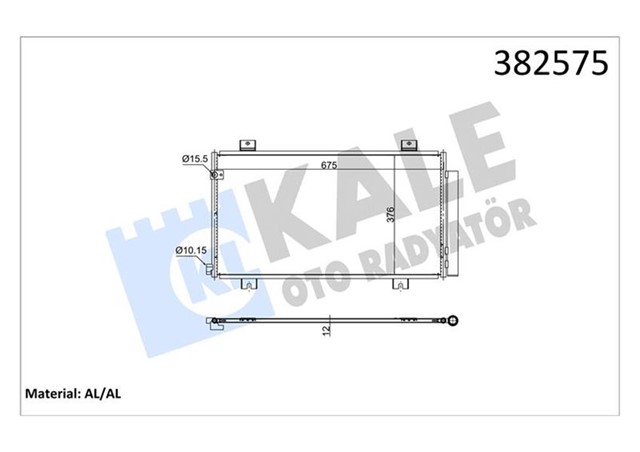 HONDA CIVIC X FC 1.6I - DTEC 16 KURUTUCU ILE BRAZING AL/AL 675X376X12 KLIMA RADYATORU