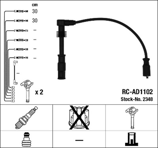 BUJI KABLOSU A4 1.8 95 - 01 A6 1.8 95 - 97 ADR - APT