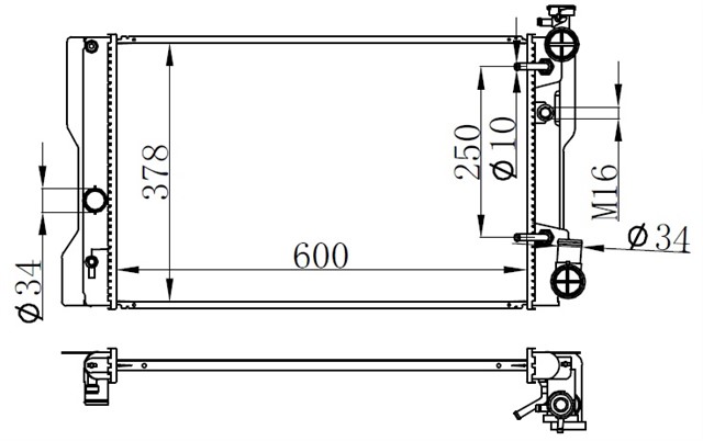 RADYATOR BRAZING AT 599X372X26 COROLLA 1.6I 2007 606164