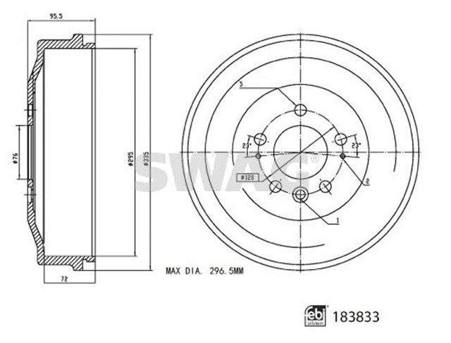FREN KAMPANASI VW FEBI 183833