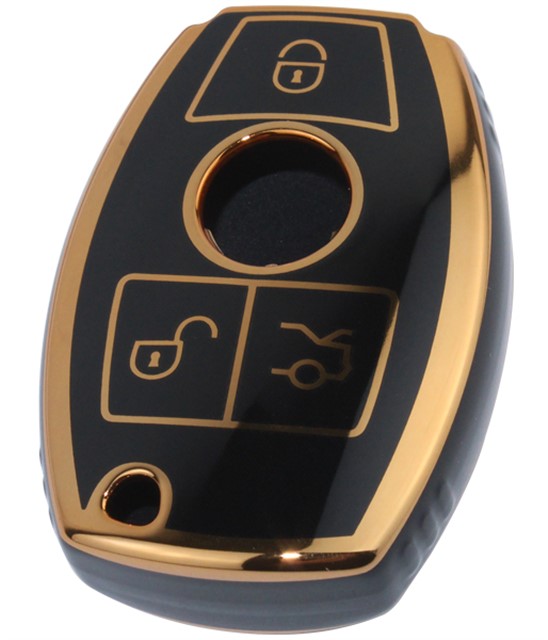 KONTAK ANAHTAR KUMANDA KORUYUCU KILIF TPU 3 TUS SIYAH MERCEDES SMART KEYLESS