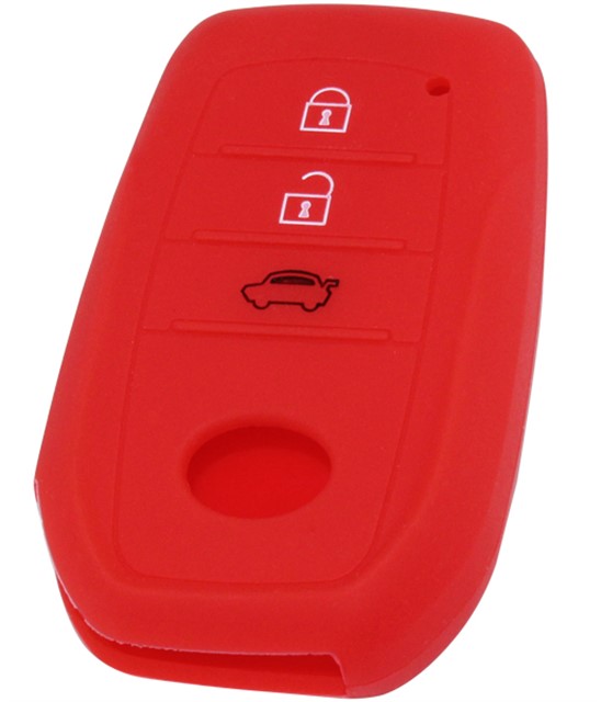 KONTAK ANAHTAR KUMANDA KORUYUCU KILIF SILIKON KIRMIZI TOYOTA COROLLA - HILUX