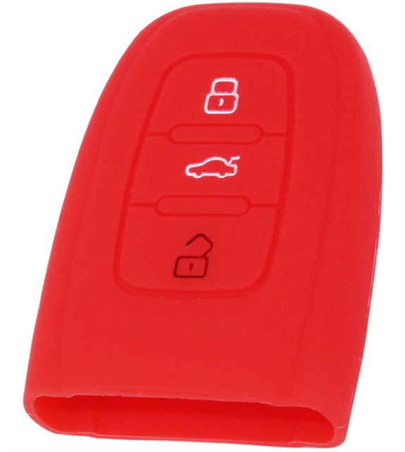 KONTAK ANAHTAR KUMANDA KORUYUCU KILIF SILIKON KIRMIZI AUDI A4 - A6 SMART KYLESS
