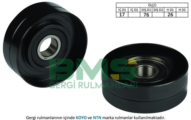 ALTERNATOR GERGI RULMANI ASTRA F - G - COMBO - CORSA C 1.7TDS - 1.7TD - 1.7TDI 16V 70X19X17