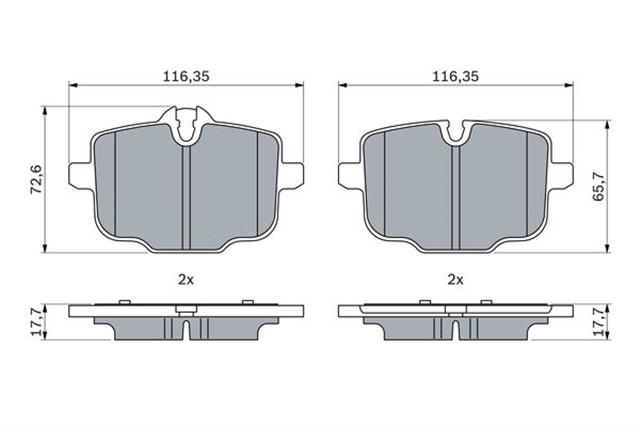 FREN BALATASI ARKA BMW G30 G32 G11 G12 G16 G01 G02 G05 G06 G07 IX I20