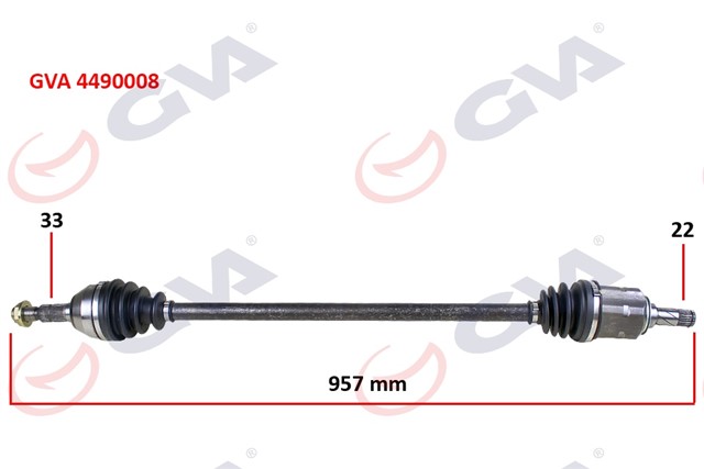 KOMPLE AKS SAG ASTRA H - ZAFIRA B 1.4 - 1.6 04 - 09 957MM