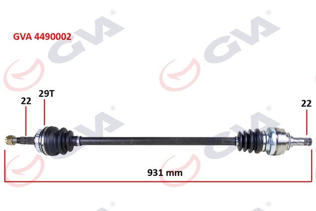 KOMPLE AKS SAG ASTRA F - VECTRA A 1.4I - 1.6 16V 92 - 98 ABS LI 29 DIS 931MM