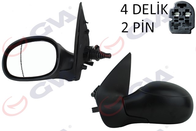 DIS DIKIZ AYNASI SOL 206 98 MEKANIK ISITMALI ASFERIK 2 FIS VM - 206HAL