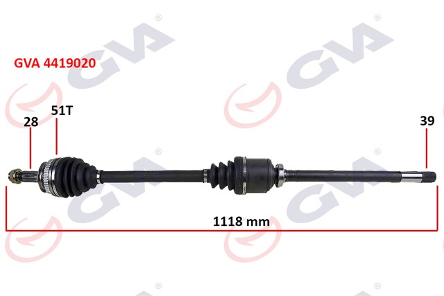 KOMPLE AKS SAG MASTER - MOVANO II 2.5D 98 - 10 ABS LI 51DIS 1118MM