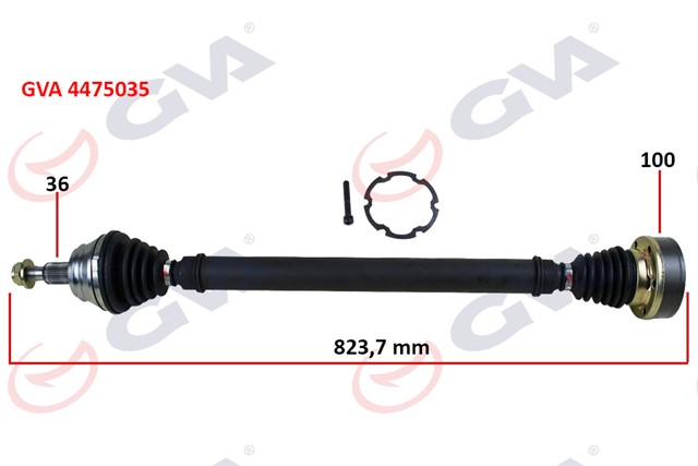 KOMPLE AKS SAG GOLF IV - BORA - A3 - LEON - TOLEDO - OCTAVIA 1.9 TDI 823MM
